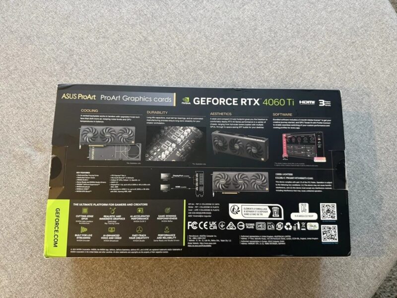 Asus GeForce RTX 4060 TI-O16G ProArt OC Graphics Card 16GB - Image 5