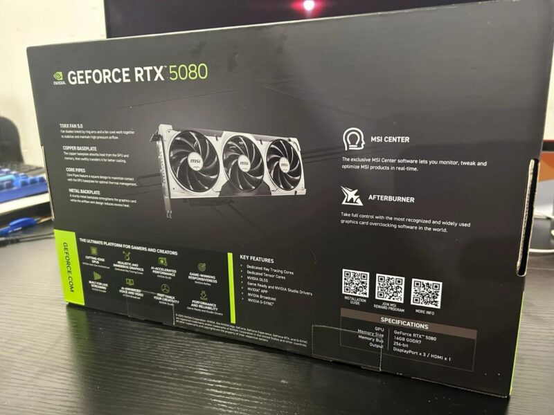 MSI RTX 5080 Ventus 3X OC Edition - 16GB - NVIDIA Geforce Perfect Condition! - Image 12